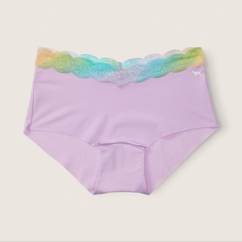VS PINK NO SHOW BOY SHORTS WITH LACE WAISTBAND - XL - Picture 2 of 4